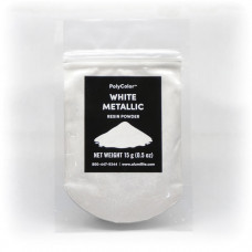 WHITE Metallic Pulver 15g